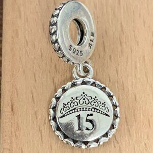 Pandora 15 Years Old Exclusive Charm Pendant, S925 Silver Bracelets